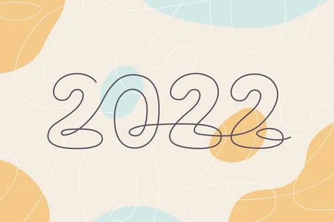 Happy New Year 2022 vector greeting card design Stock Illustration