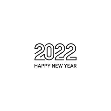Happy new year 2022. Vector logo icon template Stock Illustration