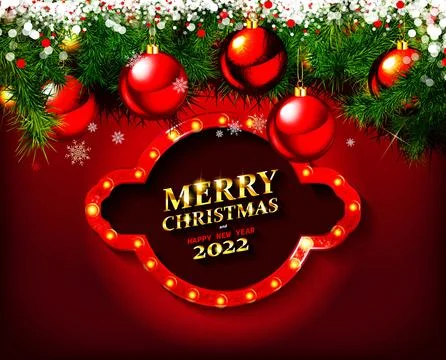 Happy New Year 2022. Vector Composition Stock Illustration