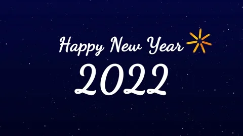 Happy New Year 2022 write on animation Stock Footage 182877519