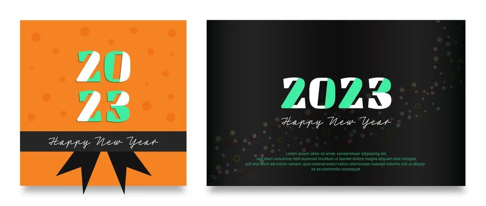 Happy new year 2023 background. Modern trendy design with minimalist Stock Illustration