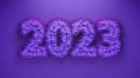 Happy New Year 2023 Cubes Animation Stock Footage 220146470