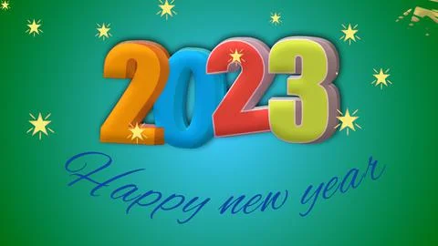 Happy new year 2023 Stock Illustration