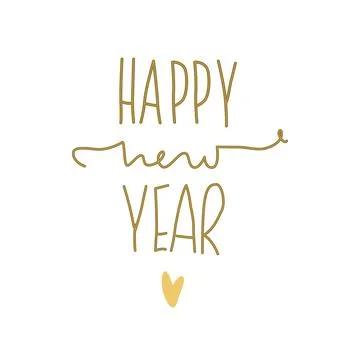 Happy New Year 2023 text greeting card Stock Illustration