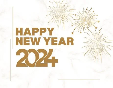 Happy New Year 2024 Stock Illustration