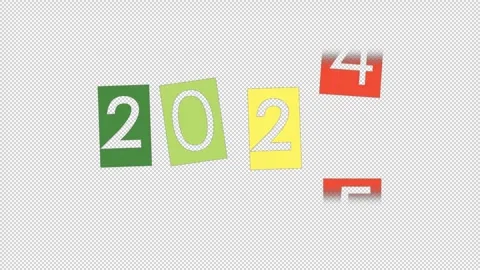 Happy new year 2025 countdown  transparent background 스톡 동영상 295839477