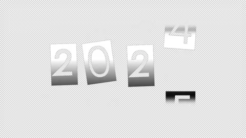 Happy new year 2025 countdown  transparent background 스톡 동영상 295839504