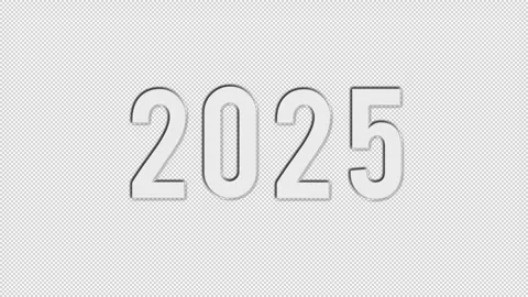 Happy new year 2025 countdown transparent background 스톡 동영상 295839567
