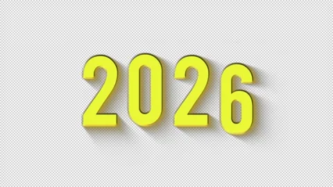 Happy new year 2025 countdown  transparent background 스톡 동영상 295839642