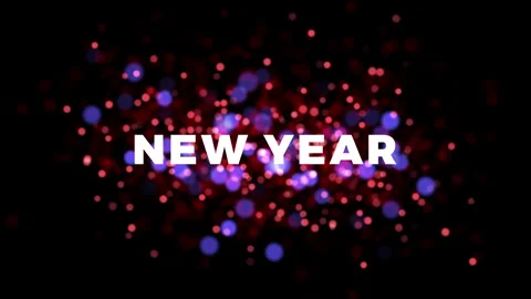 Happy New Year 2025 Countdown with Bokeh Background, Sparkles &amp; Fireworks. Stock Footage 295868175