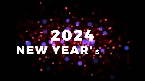 Happy New Year 2025 Countdown with Bokeh Background, Sparkles &amp; Fireworks. Stock Footage 295868353