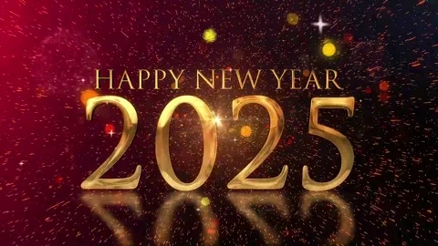 Happy New Year 2025 Countdown Animation (No Sound) Stock Footage 296592835