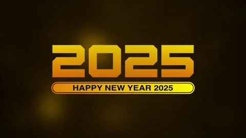 Happy New Year 2025 progress bar on soft abstract background. New year loading b Stock Footage 318386525