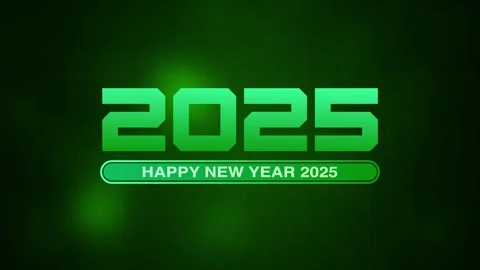Happy New Year 2025 progress bar on soft abstract background. New year loading b Stock Footage 318386530