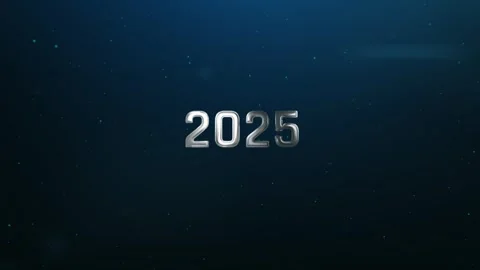 Happy New Year 2025 Sci-fi Animation. 2025 New Year Glitch Animation Stock Footage 295975339