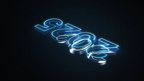 Happy New Year 2025 with text effect high quality animated video Stock Footage 292816102