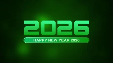 Happy New Year 2026 progress bar on soft abstract background. New year loading b Video stock 318589149