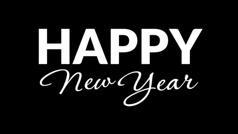 Happy New Year 2026 Text Animation Stock Footage 332724331