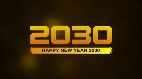 Happy New Year 2030 progress bar on soft abstract background. New year loading b Stock Footage 318589242