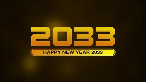 Happy New Year 2033 progress bar on soft abstract background. New year loading b Stock Footage 318589453