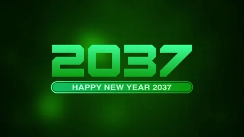 Happy New Year 2037 progress bar on soft abstract background. New year loading b Video stock 318589666