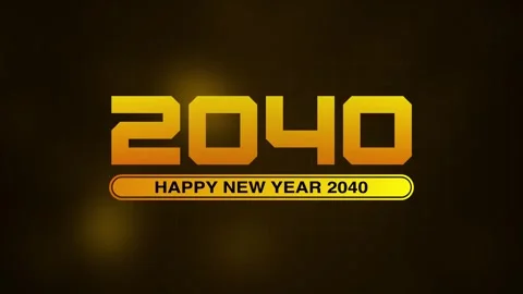 Happy New Year 2040 progress bar on soft abstract background. New year loading b Stock Footage 318589717