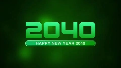 Happy New Year 2040 progress bar on soft abstract background. New year loading b Stock Footage 318589728