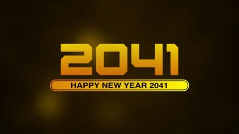 Happy New Year 2041 progress bar on soft abstract background. New year loading b Stock Footage 319389692