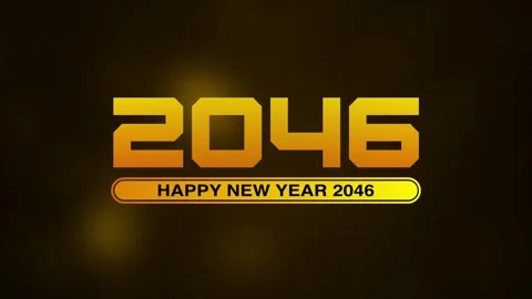 Happy New Year 2046 progress bar on soft abstract background. New year loading b Stock Footage 319478388