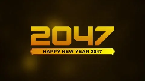 Happy New Year 2047 progress bar on soft abstract background. New year loading b Stock Footage 319478401