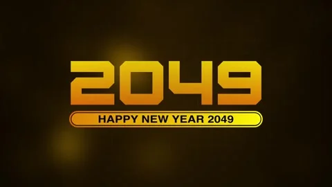 Happy New Year 2049 progress bar on soft abstract background. New year loading b Stock Footage 319478422