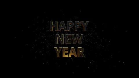 Happy new year 3d brutalist industrial Stock-Footage 346275368