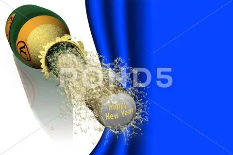 Happy New Year - 3D illustration Stock Illustration