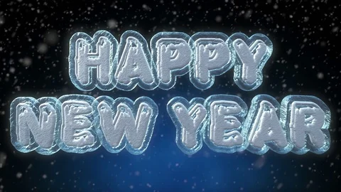 Happy  New Year 3D Text Looping Animation Stock Footage 83369619