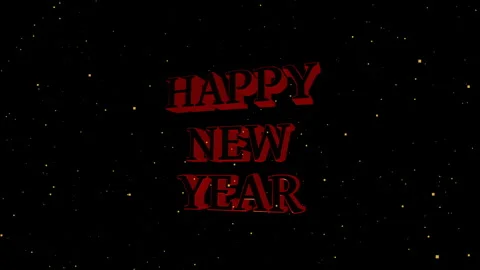 Happy new year 3d volcanic magma 库存影片 346275340