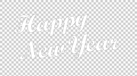 Happy New Year with Alpha Background Stock Footage 45403288