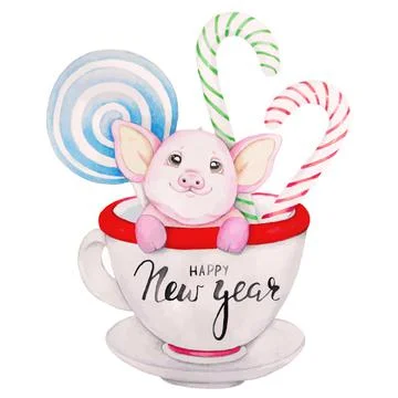 Happy new year and christmas. Stock Illustration