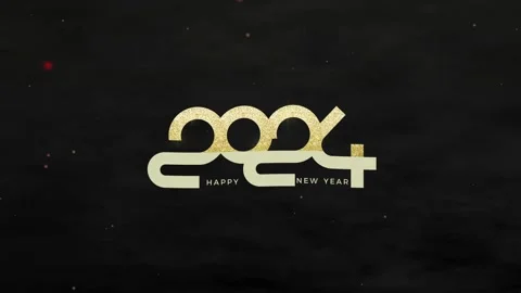 Happy new year animated background. With wavy 2024 numbers and in luxurious.. Stock Footage 249443998