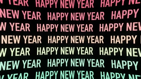 Happy New Year Animated Text. Stock Footage 224727711
