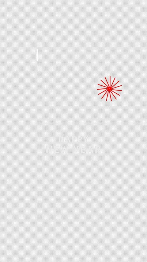 Happy New Year animated text with flat-style fireworks. Vertical Stock Footage 295412138
