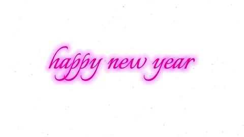 Happy new year animated text 4k video clip Stock Footage 320408887