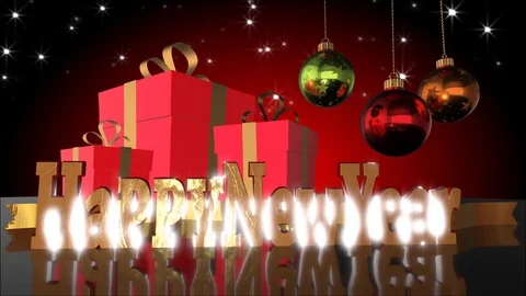 Happy New Year Animation Background Stock Footage 82778284