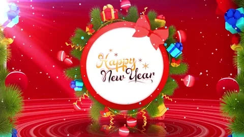 Happy New year animation Stock Footage 247971090