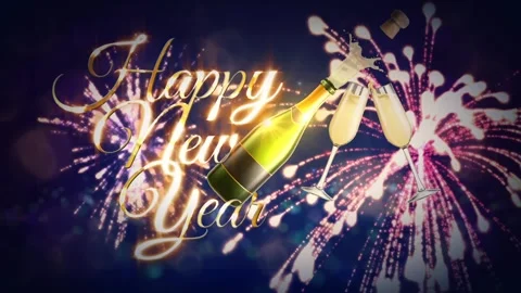 Happy new year animation Stock Footage 294761095
