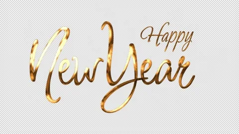 Happy new year animation text Stock Footage 227344875