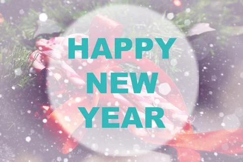 Happy new year background circle Stock Illustration