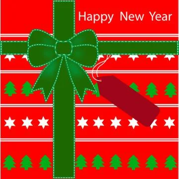 Happy New Year background gift box pattern 스톡 일러스트