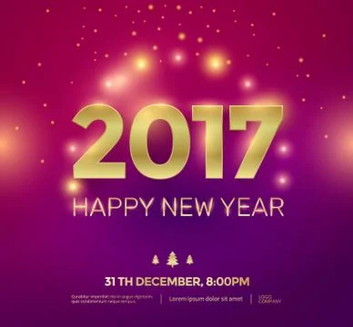 Happy New Year background Stock Illustration