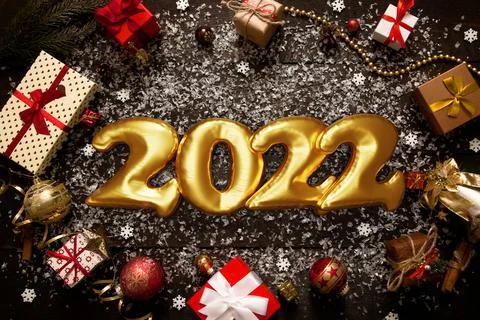 Happy New Year Background. Start to 2022. 3D illustration Stock Illustration
