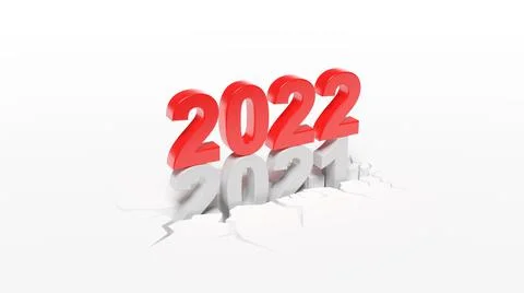 Happy New Year Background. Start to 2022. 3D illustration Stock Illustration